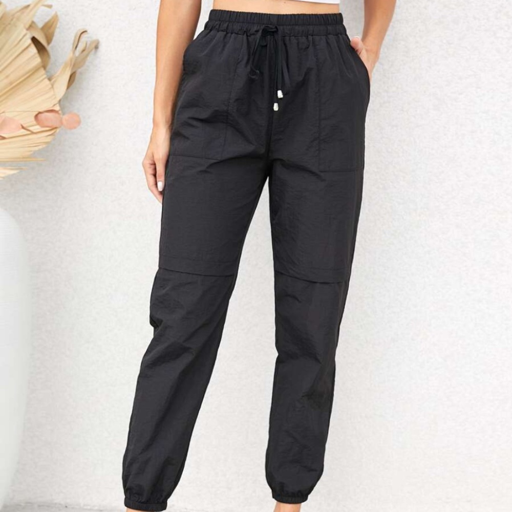 XS Black Wind Breaker Sweatpants